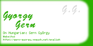 gyorgy gern business card