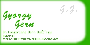 gyorgy gern business card